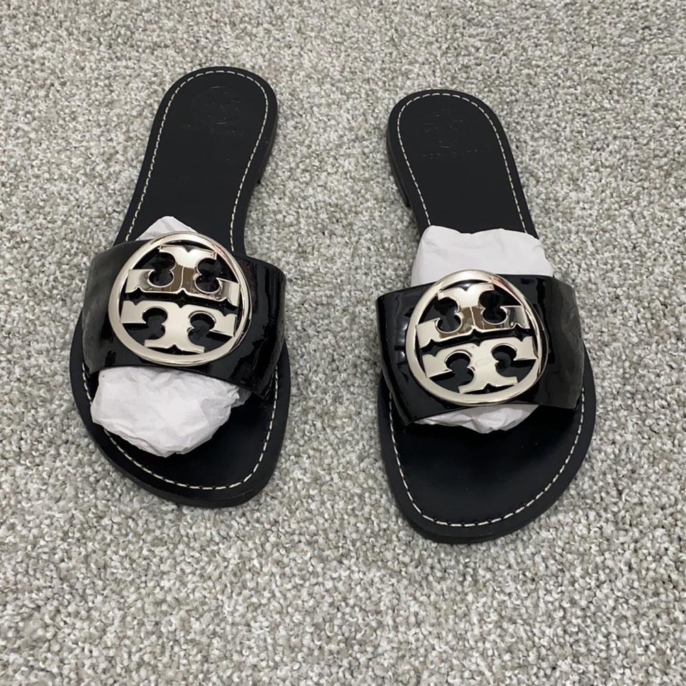 Tory Burch • Flat Sandals • size 8.5 • worn once!